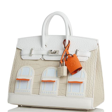 Hermès Birkin Faubourg 20 Snow Matte Alligator / .